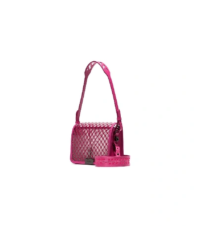 Shop Off-white Netted Crossbody Bag In Pink