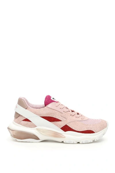 Shop Valentino Bounce Sneakers In W Rose Rosso Lac H Pink Bian Bian W Rose (pink)