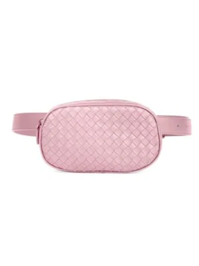 Shop Bottega Veneta Leather Belt Bag In Rosa