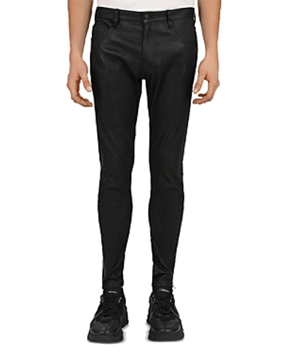 Shop The Kooples Leather Trouser Skinny Fit Jeans In Black