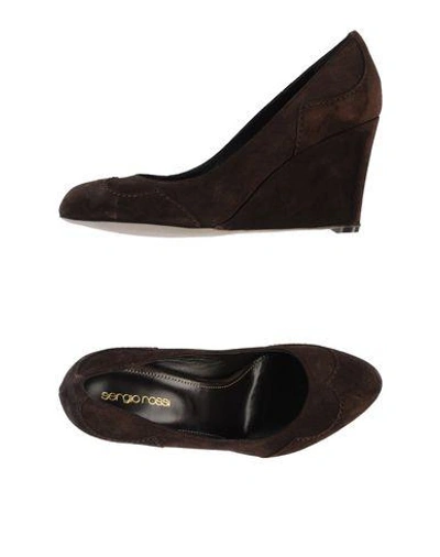 Shop Sergio Rossi Pump In Dark Brown