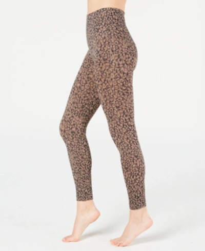 Shop Spanx Women's Cropped Printed Seamless Leggings In Brown Multi