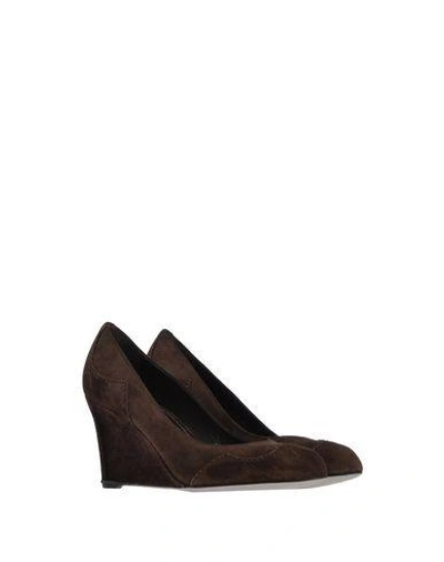 Shop Sergio Rossi Pump In Dark Brown