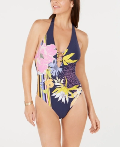 Shop Trina Turk Bal Harbour Printed Strappy One-piece Swimsuit Women's Swimsuit In Bal Harbour Floral