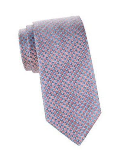 Shop Charvet Neat Mini-box Silk Tie In Blue