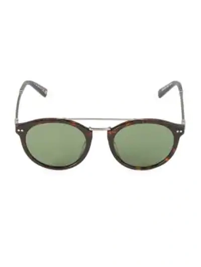 Shop Web Eyewear Men's Round 50mm Tortoise Sunglasses In Blonde Havana
