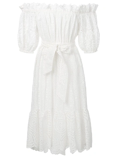 Shop Ulla Johnson Off-the-shoulder Broderie Anglaise Dress - White