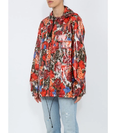 Shop Marni Floral Zipped Jacket In Multi