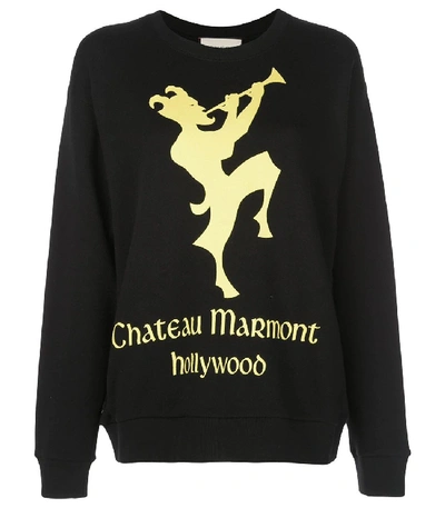 Shop Gucci Chateau Marmont Sweatshirt In Black