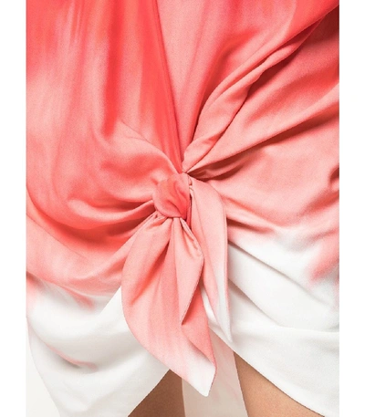 Shop Carmen March Gradient Knot Blouse Dress In Pink