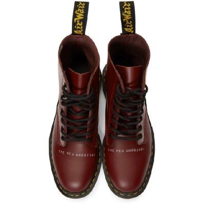 Shop Undercover Red Dr. Martens Edition 1460 Boots In Cherry Red