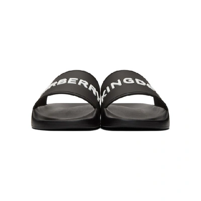 Shop Burberry Black Furley Sandals In Blkoptwhit