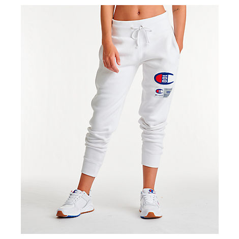 champion white jogger pants