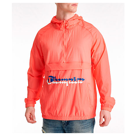 champion windbreaker orange