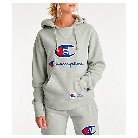 champion hoodie women gray