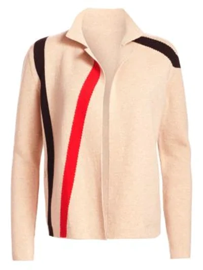 Shop Akris Reversible Cashmere Jacket In Kraft Carmine Black