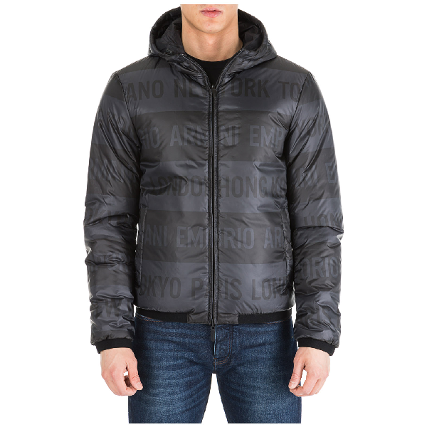 Emporio Armani Men's Outerwear Jacket Blouson Reversibile In Black ...