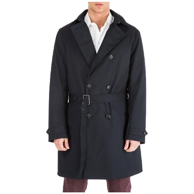 Shop Emporio Armani Men's Coat Overcoat In Blue