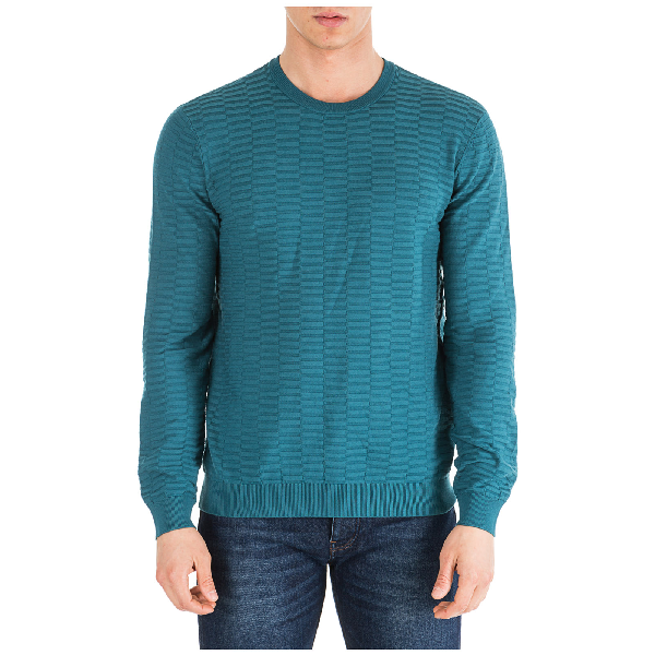 green armani jumper