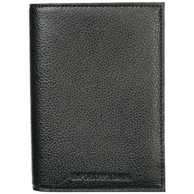 Shop Emporio Armani Men's Travel Document Passport Case Holder In Black