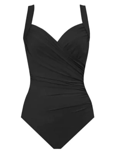 Shop Miraclesuit Swim, Plus Size Sanibel One-piece Slimming Swimsuit In Black