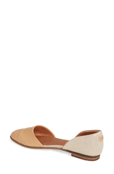 Shop Toms Jutti D'orsay Flat In Honey Leather/ Rose Gold