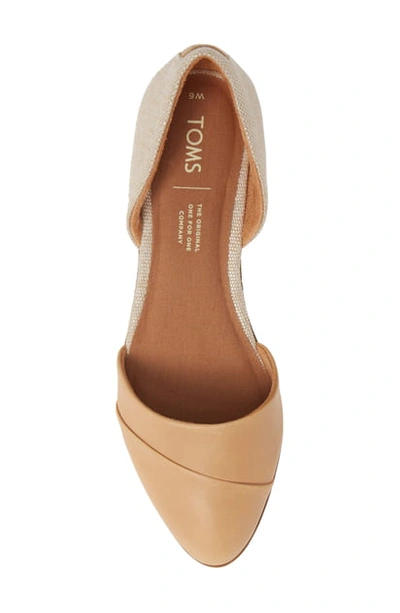 Shop Toms Jutti D'orsay Flat In Honey Leather/ Rose Gold