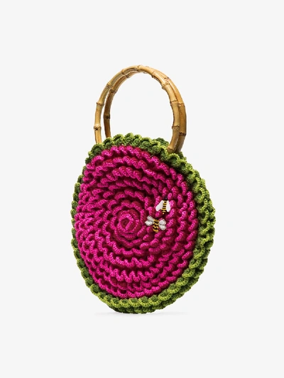 Shop My Beachy Side Bestickte Handtasche In Pink