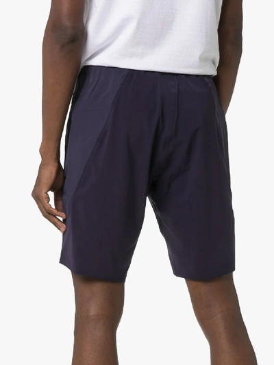 Shop Arc'teryx Veilance Secant Nylon Track Shorts In Purple