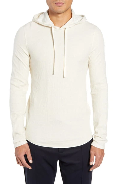 Shop Vince Double Knit Hoodie In Sail/ H White