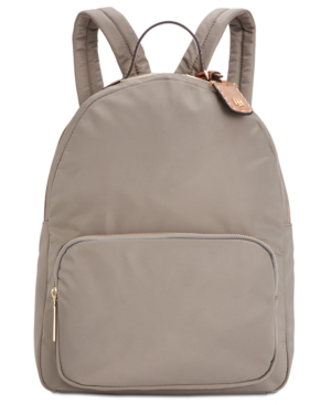 Tommy Hilfiger Julia Smooth Dome Backpack In Khaki/gold | ModeSens