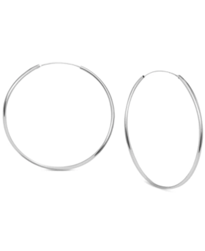 Shop Argento Vivo Large Endless Large Hoop Earrings In Gold-plated Sterling Silver