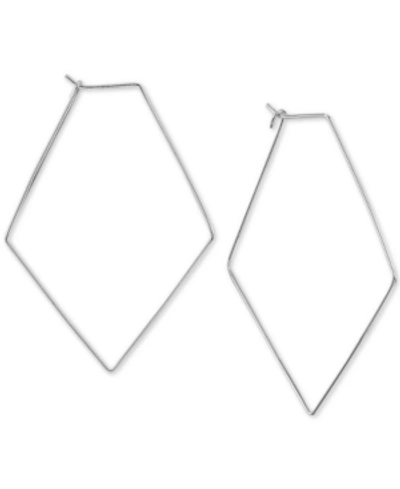 Shop Argento Vivo Geometric Hoop Earrings In Sterlng Silver