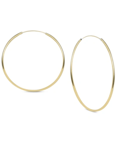 Shop Argento Vivo Large Endless Large Hoop Earrings In Gold-plated Sterling Silver
