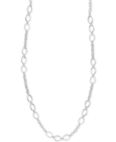 Shop Argento Vivo Fancy Link 36" Chain Necklace In Sterling Silver
