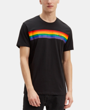Levi's Pride Collection Rainbow Stripe Graphic T-shirt In Black Taping |  ModeSens