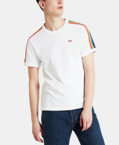 Levi's Pride Collection Rainbow Stripe Graphic T-shirt In White Taping |  ModeSens