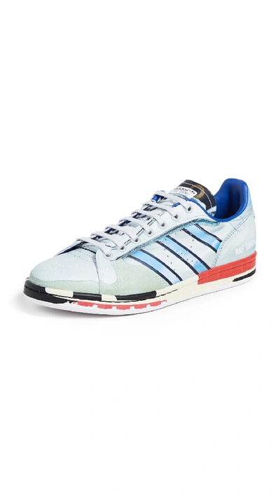 Shop Adidas Originals Micro Stan Sneakers In Silver Multi/red/red