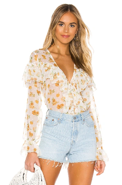 Shop Majorelle Mariel Blouse In Misty Yellow