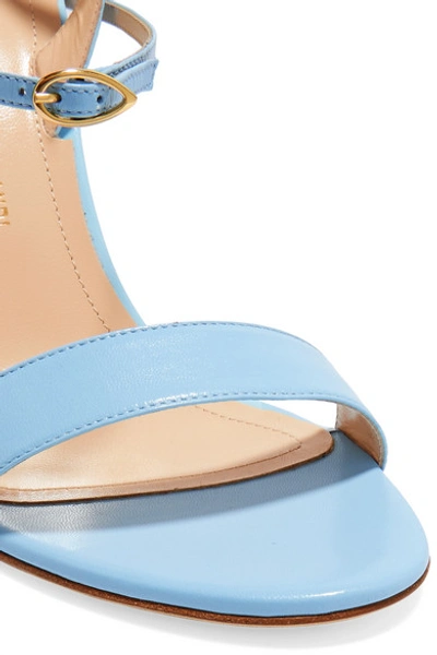 Shop Jennifer Chamandi Tommaso 105 Leather Slingback Sandals In Blue