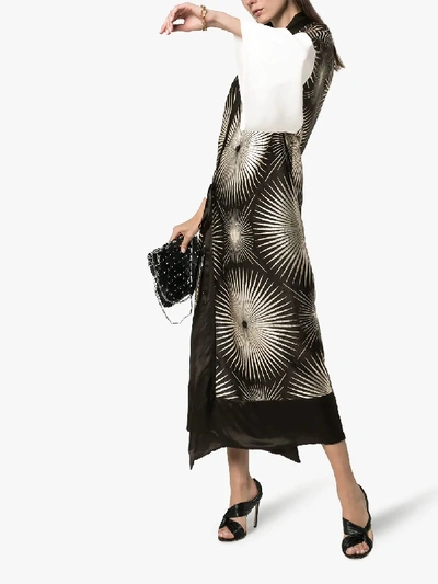 Shop Haider Ackermann Printed Kimono Dress In 099 Black