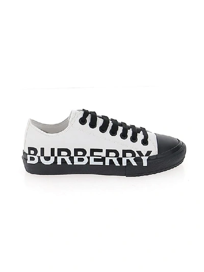 Shop Burberry Contrast Logo Sneakers In Multi