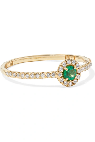 Shop Suzanne Kalan 18-karat Gold, Emerald And Diamond Ring