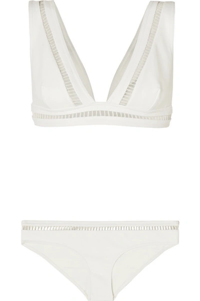 Shop Zimmermann Allia Cutout Bikini In Ivory