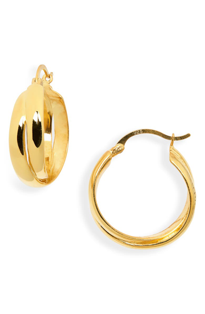 Shop Sophie Buhai Double Circle Earrings In 18k Gold Vermeil