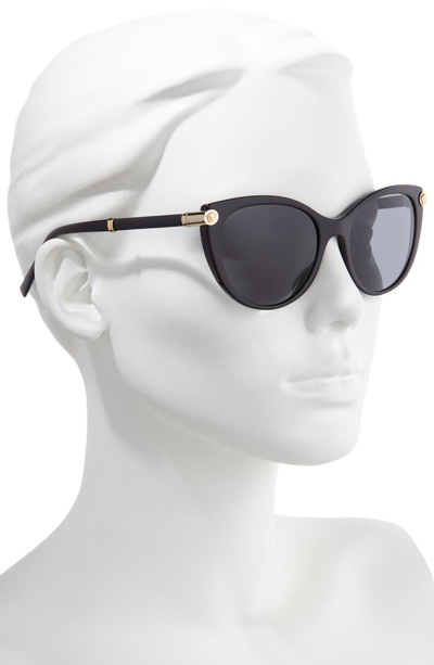 Shop Versace 55mm Cat Eye Sunglasses - Black