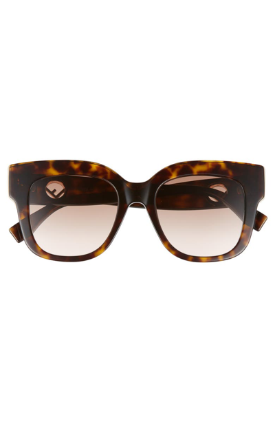 Shop Fendi 51mm Sunglasses In Dark Havana