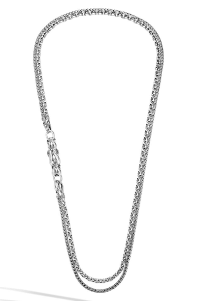 Shop John Hardy Asli Classic Chain Double Row Necklace In Silver