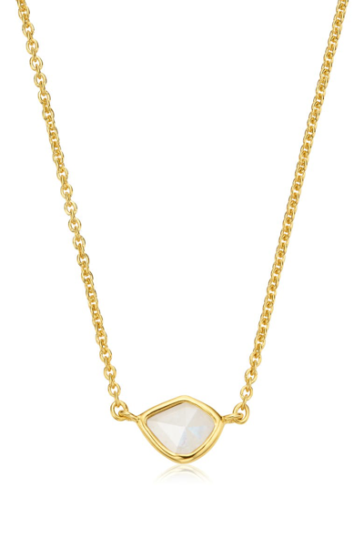 Shop Monica Vinader Siren Mini Nugget Pendant Necklace In Gold/ Moonstone