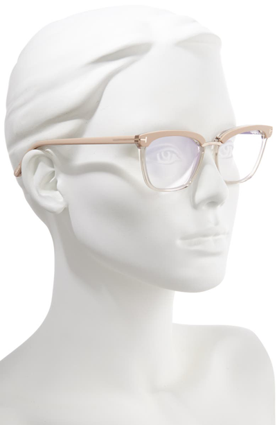 Shop Tom Ford 54mm Blue Light Blocking Glasses In Shiny Pnk/ Transp Pnk/ Rose G